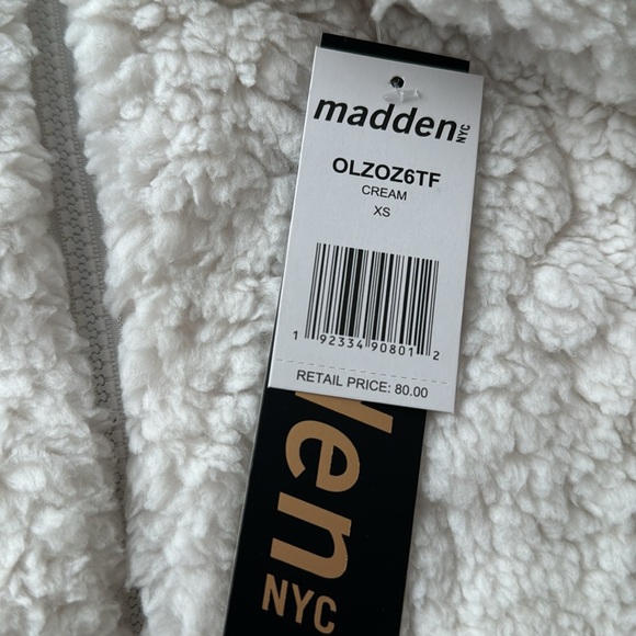 Madden Girl Women's Sherpa Zip Up Jacket XS - Picture 4 of 5